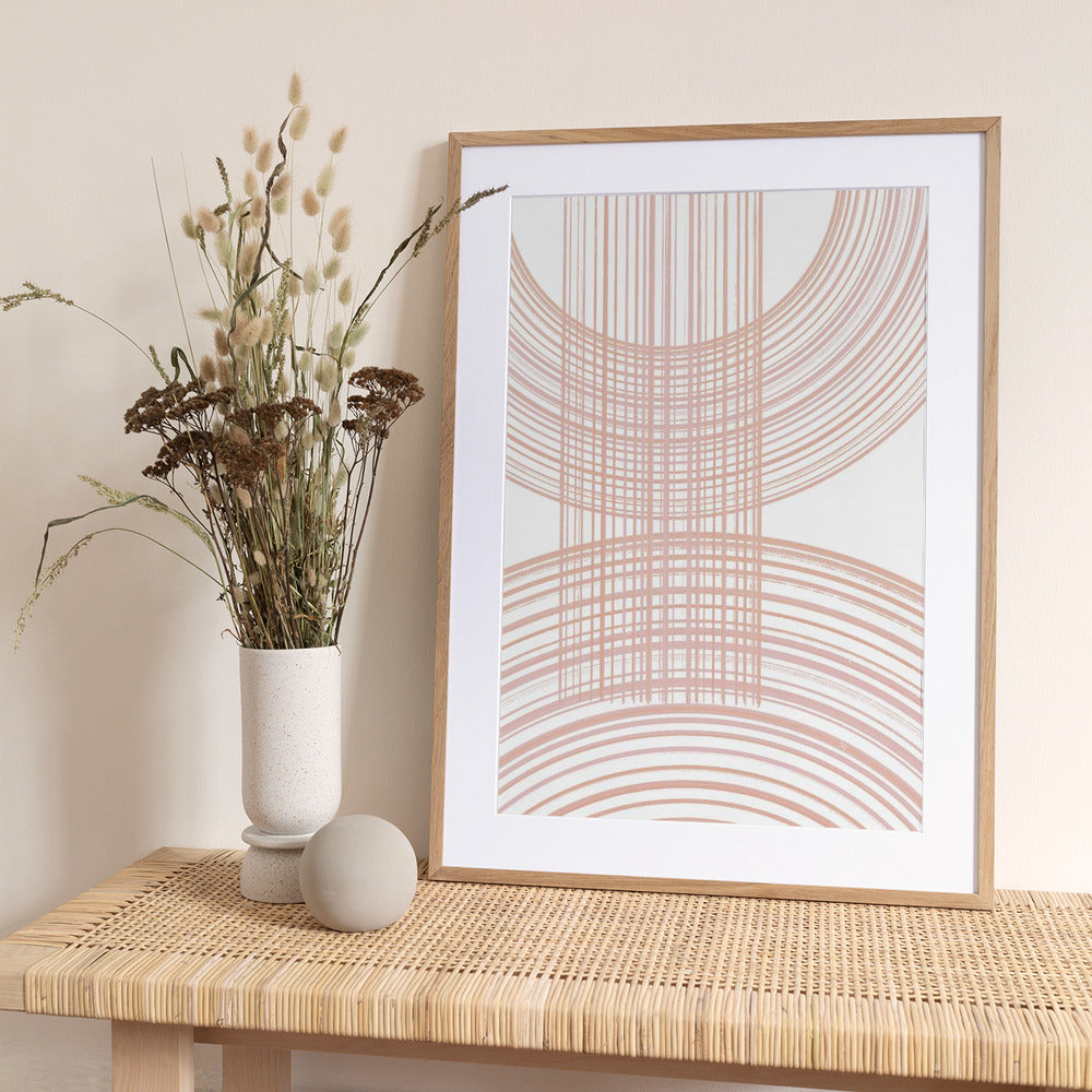 Geometric Patterns With Intersecting Line - Art Print by Martina