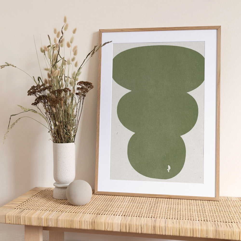 Greenery Simple Retro Shapes - Art Print by THE MIUUS STUDIO
