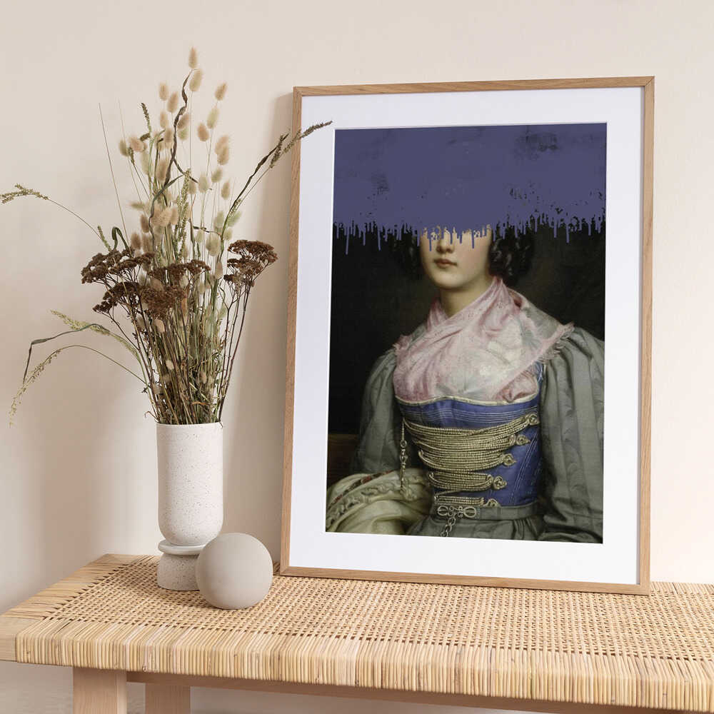 Portrait of Vintage Woman Collage - Art Print by The Art Concept
