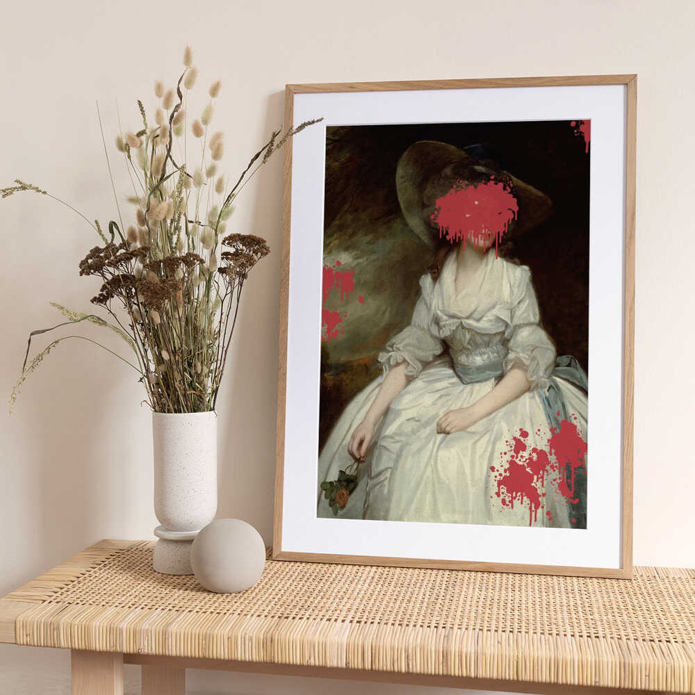 Renaissance Red Splash - Altered Art - Art Print by The Art Concept