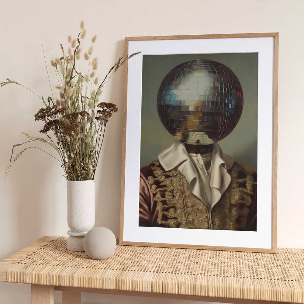 DiscoHead King  / Altered Collage Art - Art Print by The Art Concept