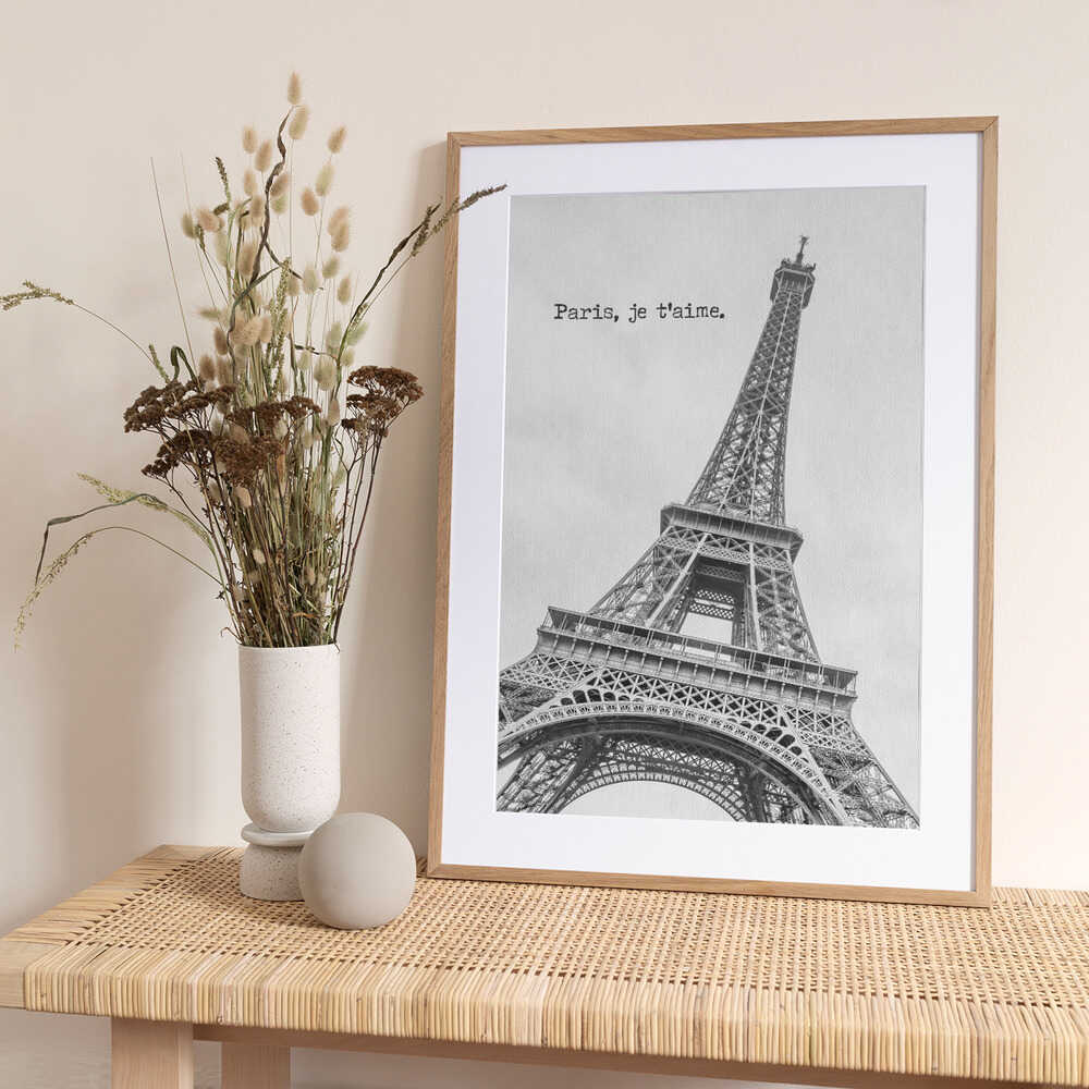 Paris, je t‘aime - Art Print by Melanie Viola Travel Poster