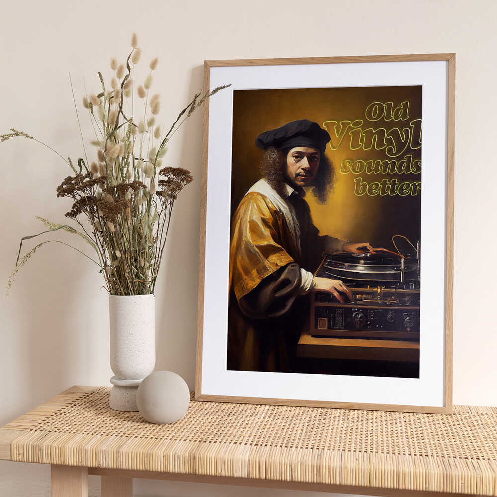 Old Vinyl Sounds Better - Art Print by Dikhotomy