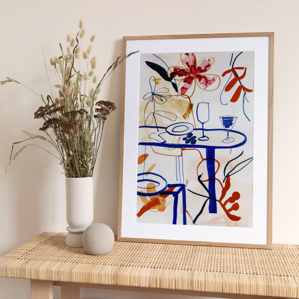 Vibrant Table Scene - Art Print by Treechild