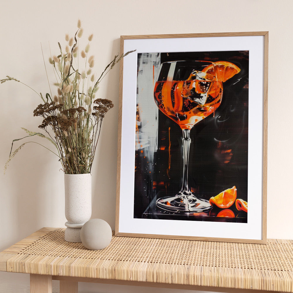 Aperol Spritz Dark Edition - Art Print by Andreas Magnusson