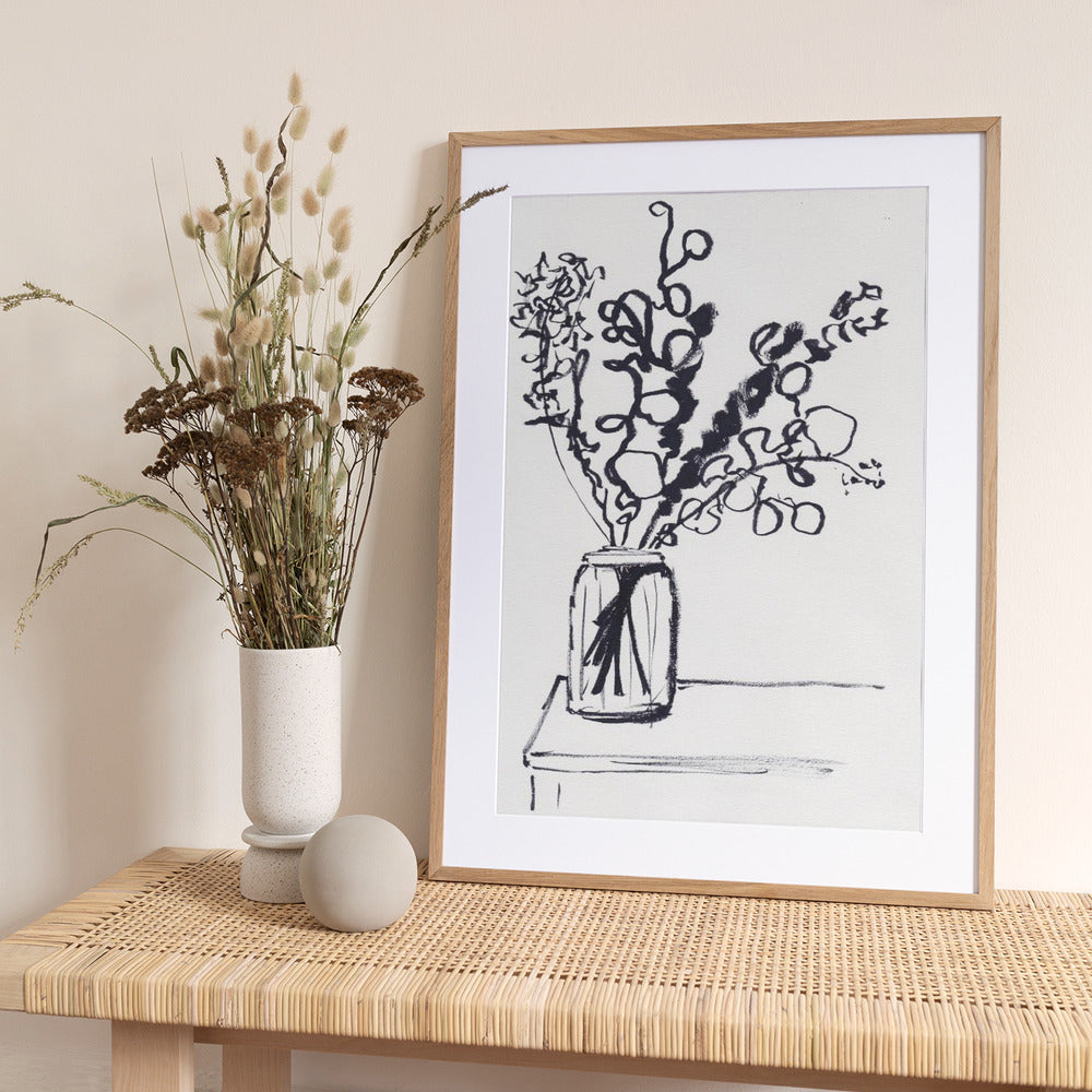 Black and White Still Life - Art Print by Christine Lindstrom