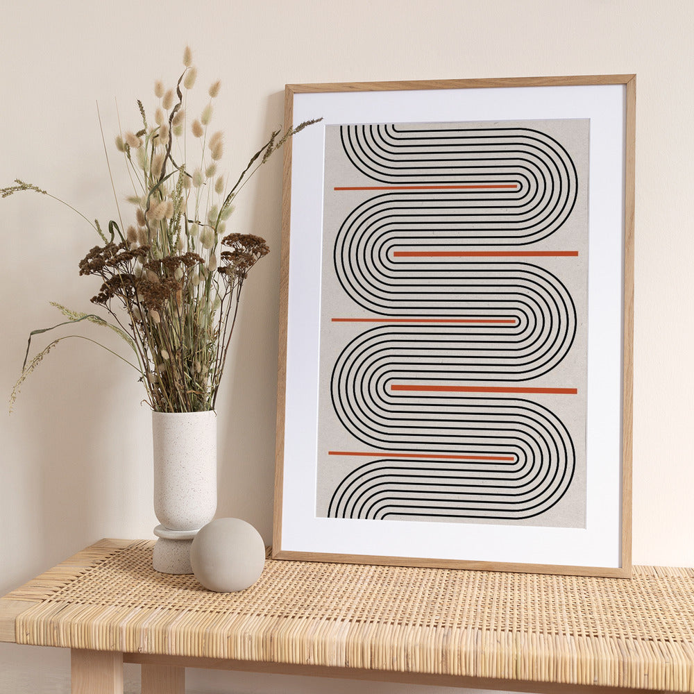 Curved Rhythm Lines - Art Print by THE MIUUS STUDIO