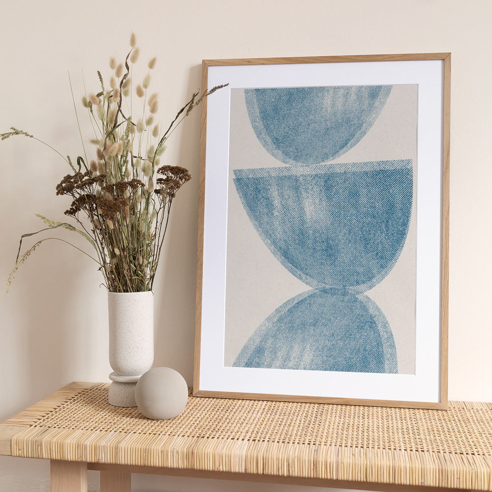 Blue Sphere Balance - Art Print by THE MIUUS STUDIO