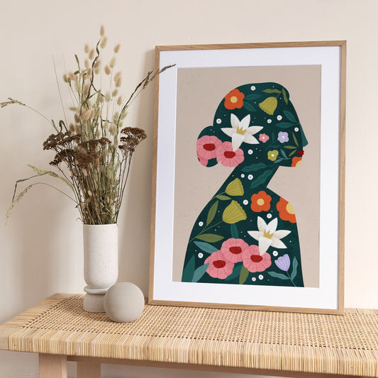 Filled With Flowers - Art Print by Bea Müller