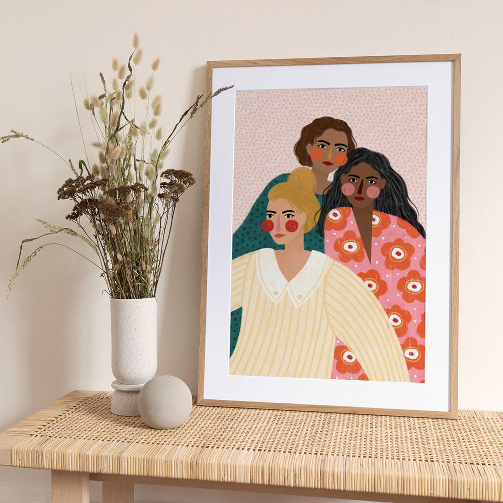 Girl Friends - Art Print by Bea Müller