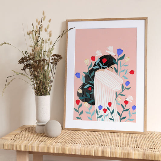 Blossoms and Serenity - Art Print by Bea Müller