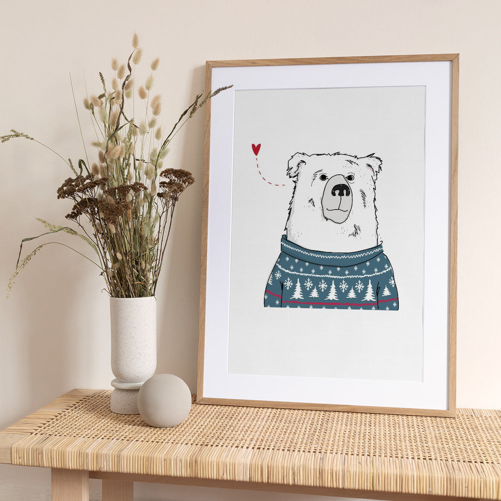 Winter Bear - Art Print by Christina Heitmann