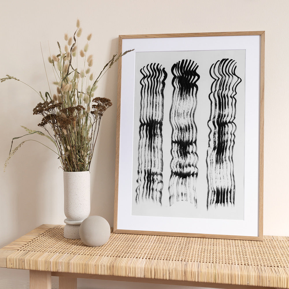 Abstract brushtrokes lines 02 - Art Print by Lucrecia Caporale