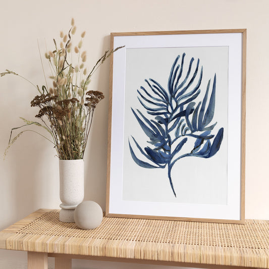 Blue Aquatic Plant Poster 1 - Art Print by cartissi