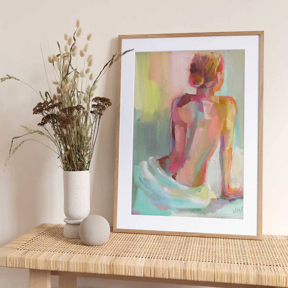 Woman Posing - Art Print by Jenny Westenhofer