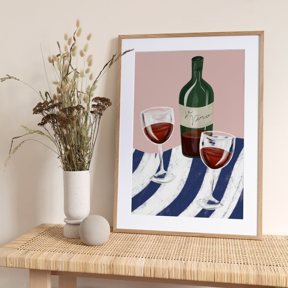 Wine time - Art Print by EMELIEmaria