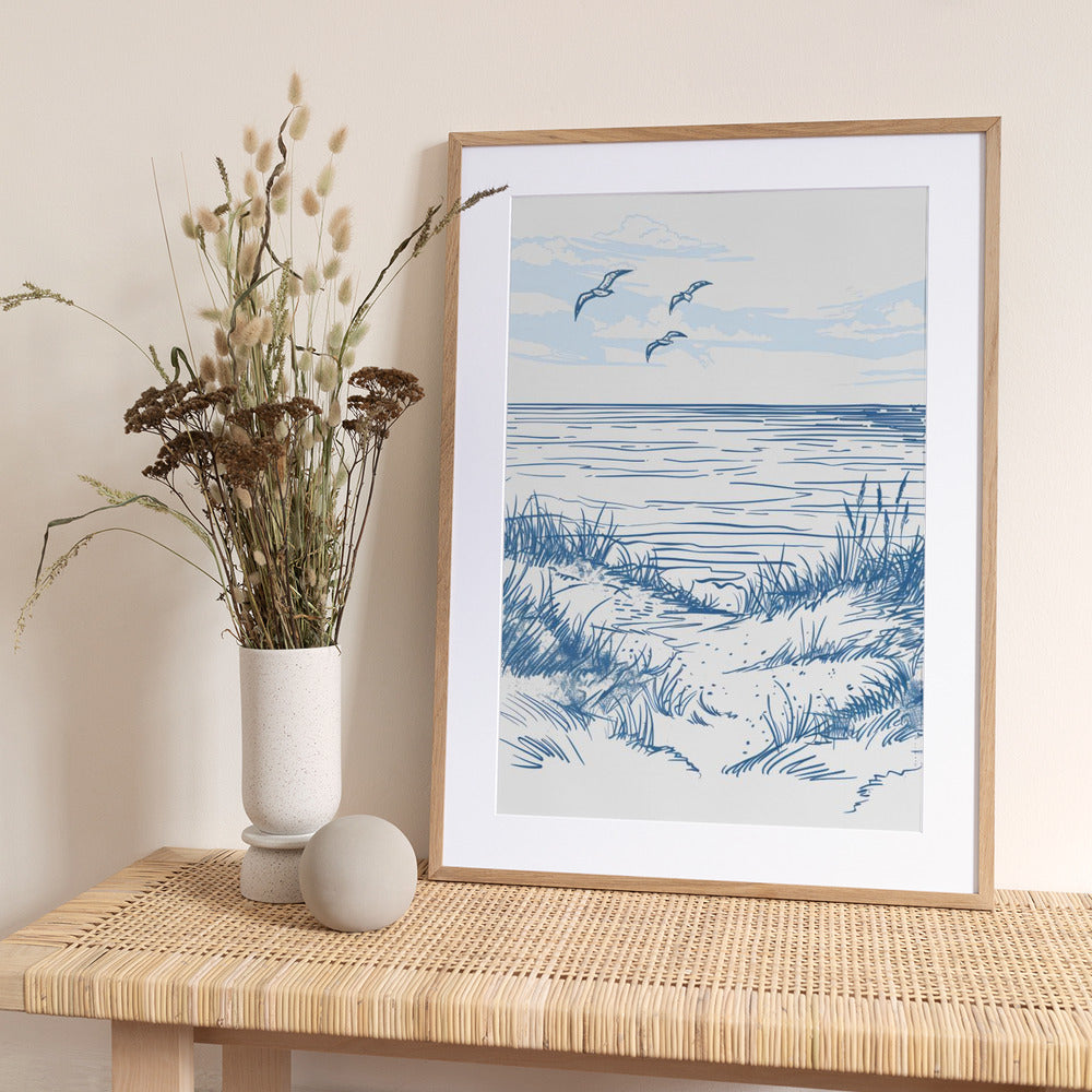 Seascape Sketch - Art Print by Jolly and Dash