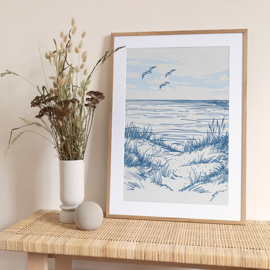 Seascape Sketch - Art Print by Jolly and Dash