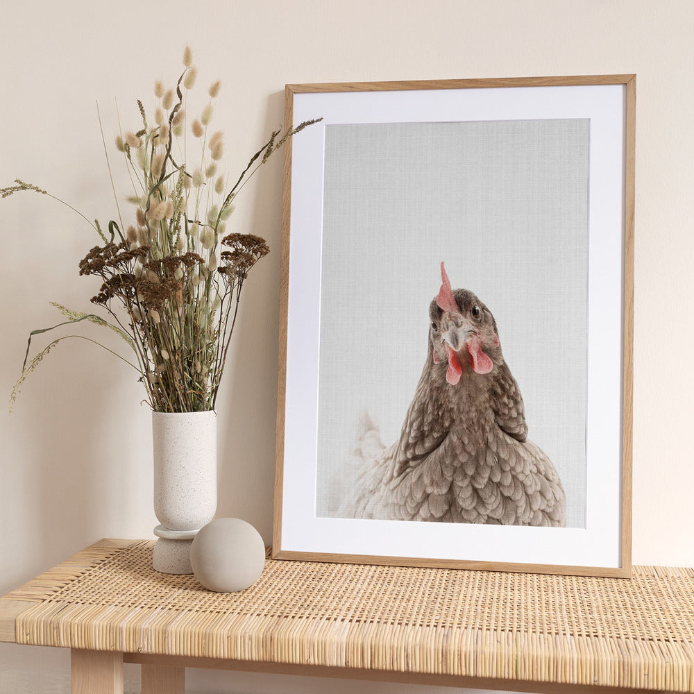 Peekaboo Chook - Art Print by Lola Peacock