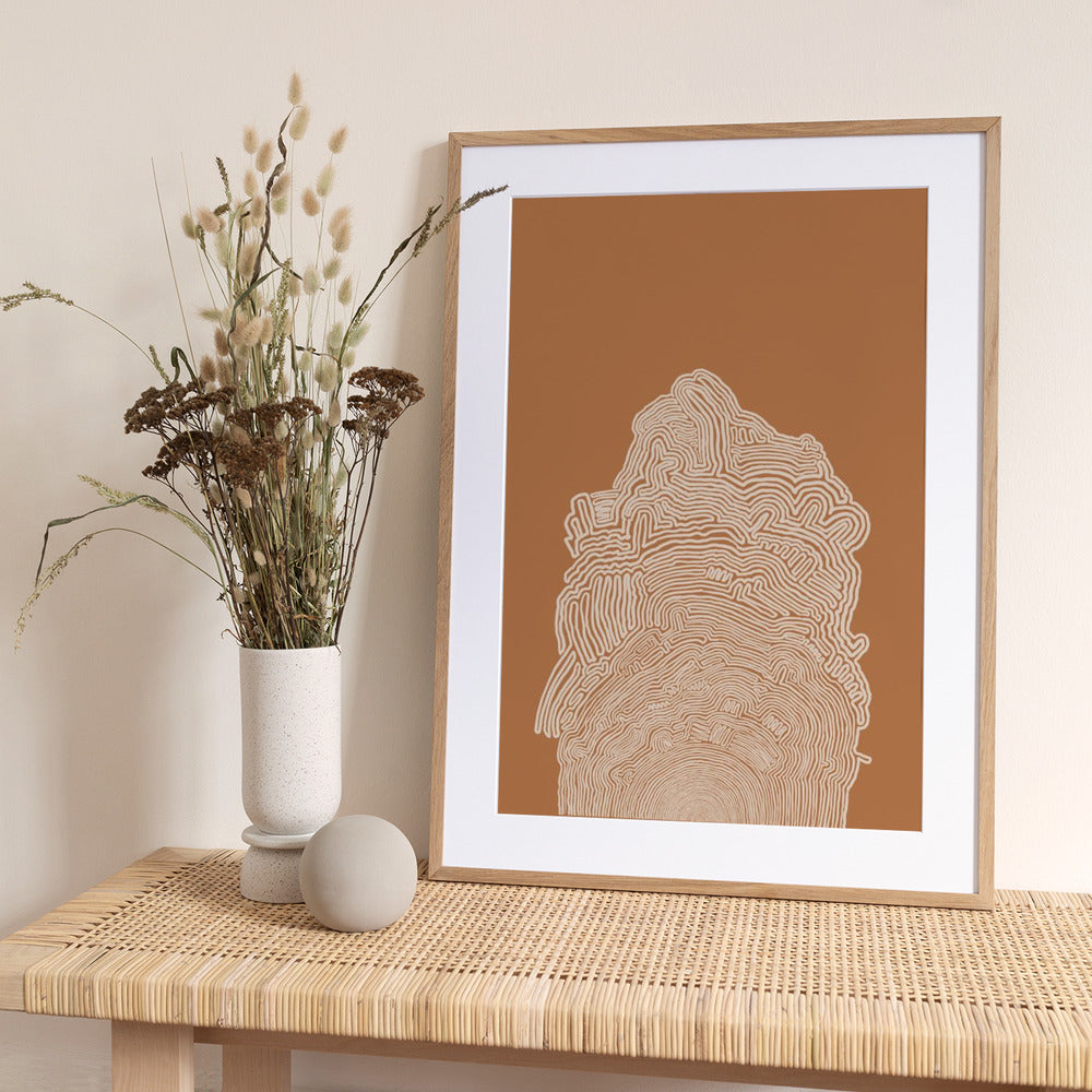 Abstract Brown - Art Print by Sharyn Bursic