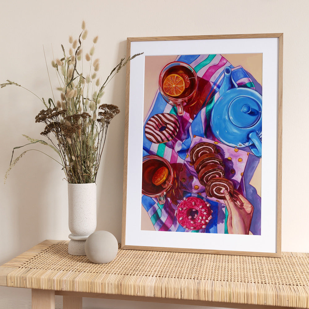 Hot Tea and Hot Pink - Art Print by Anna Zdanowicz