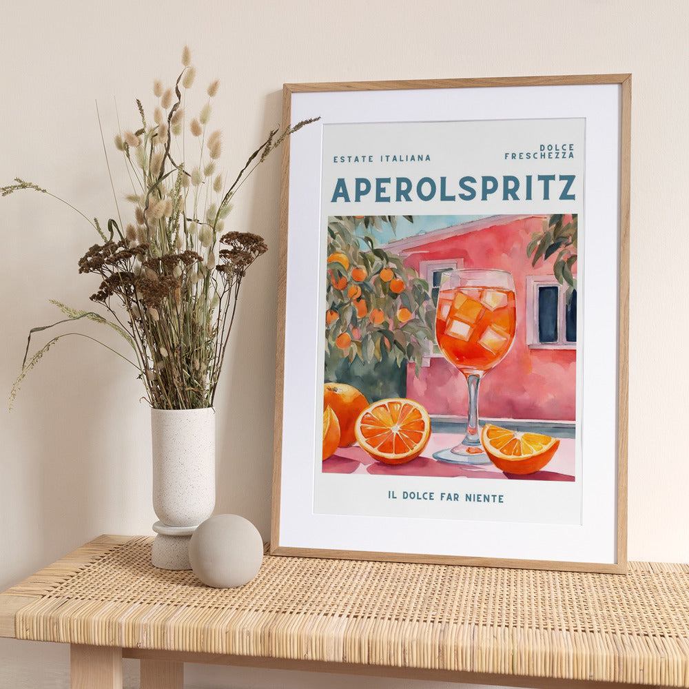 Aperol Spritz, Aquarell, Fresh - Art Print by Ohkimiko