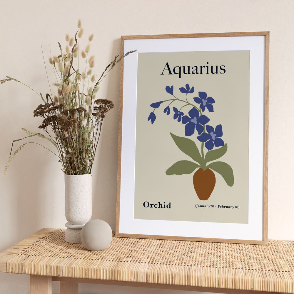 Aquarius Orchid - Art Print by Miho Art Studio