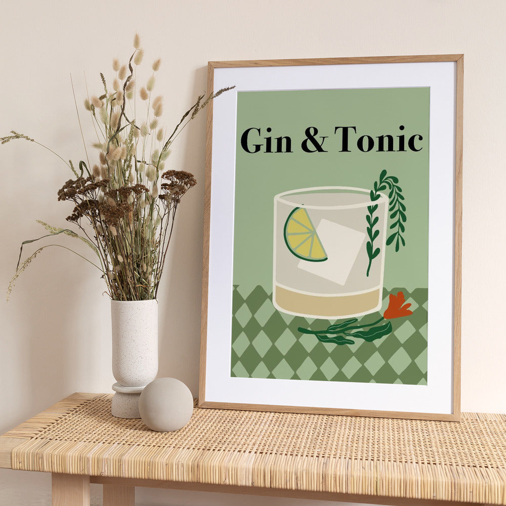 Gin & Tonic - Art Print by Miho Art Studio