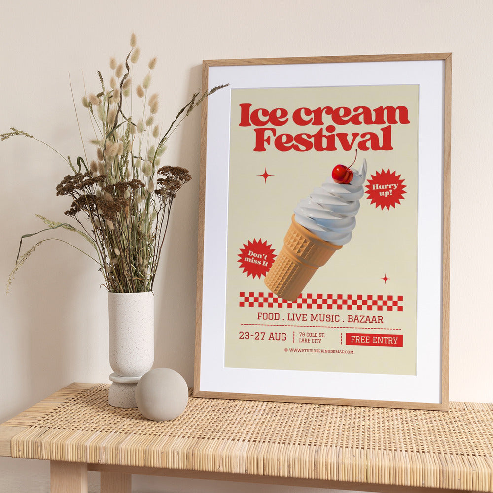 Ice Cream Festival - Art Print by Julia Ramiro