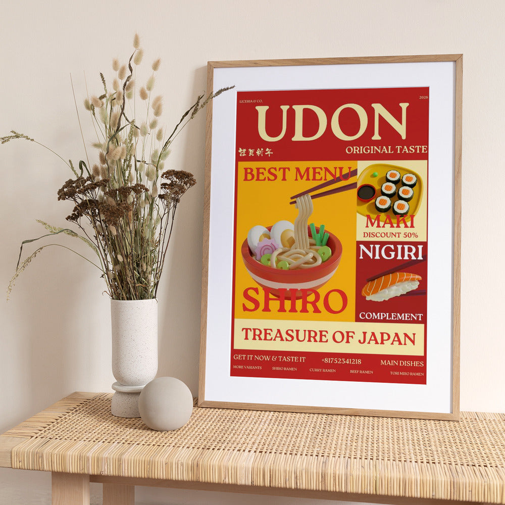 Udon poster - Art Print by Julia Ramiro