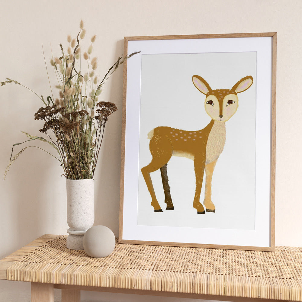 Sweet Deer - Art Print by Lynnda Rakos