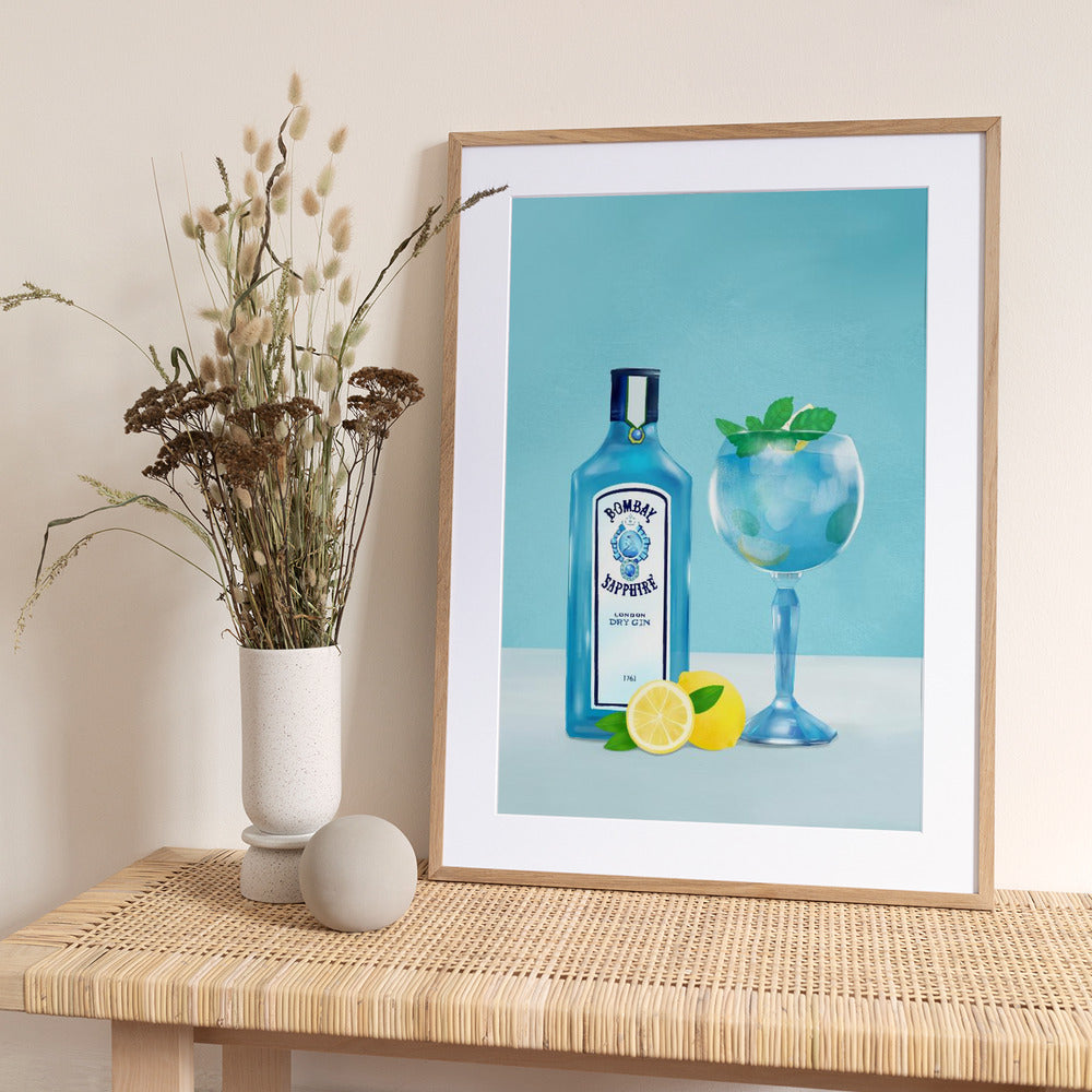 Gin Cocktail - Art Print by Petra Lizde