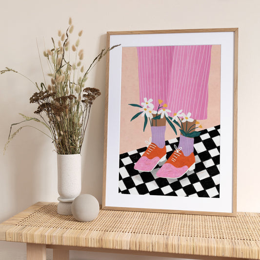 Floral Feet Fashion - Art Print by Bea Müller