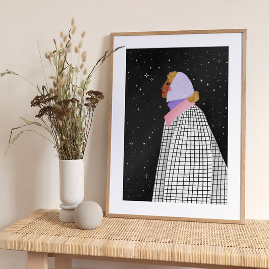The Lady with the Stars - Art Print by Bea Müller