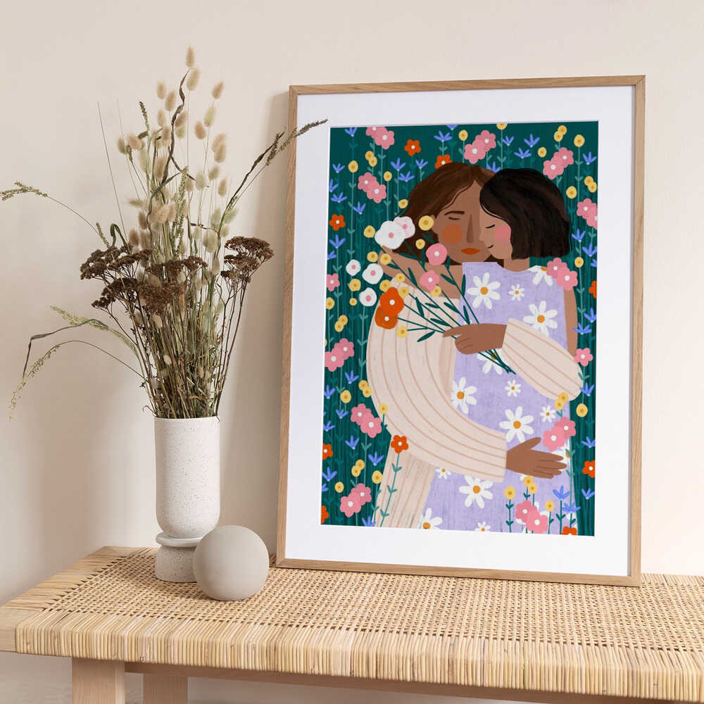 Floral Embrace - Art Print by Bea Müller
