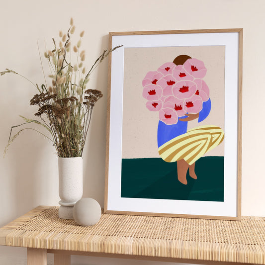 Bouquet of Flowers - Art Print by Bea Müller