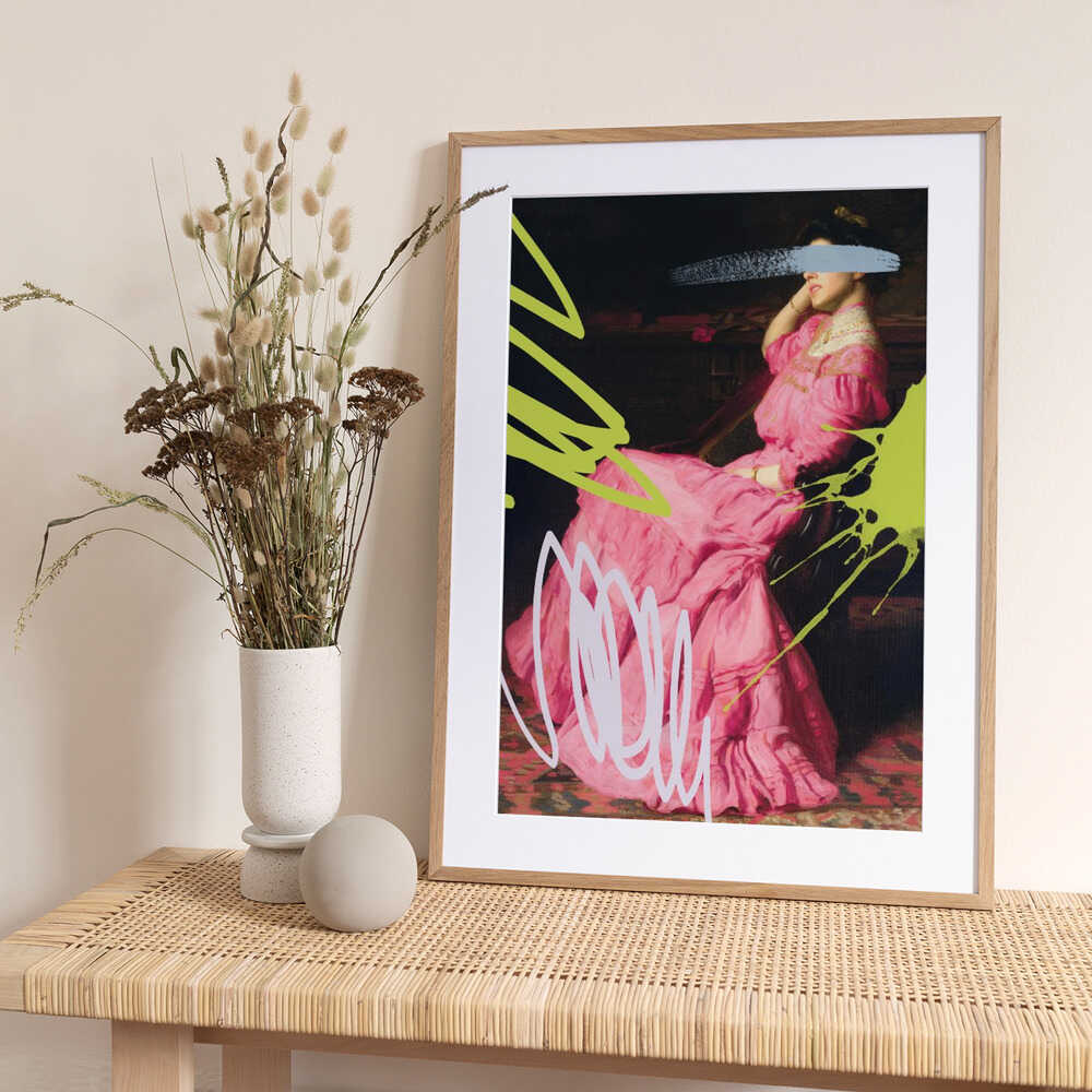 Alteredpinkdress2 - Art Print by Talitha McQueen