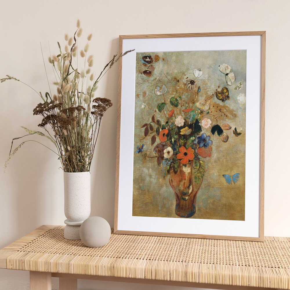 Still Life With Flowers - Art Print by Odilon Redon