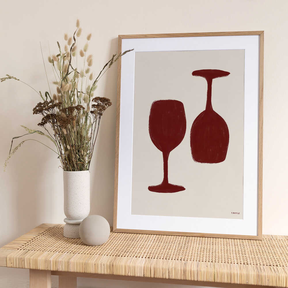 Wine time - Art Print by Tara Royle