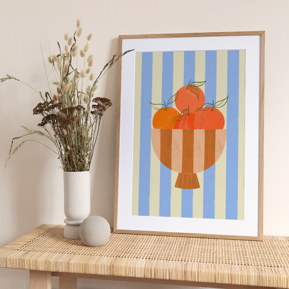 Bowl of Oranges - Art Print by Melissa Donne
