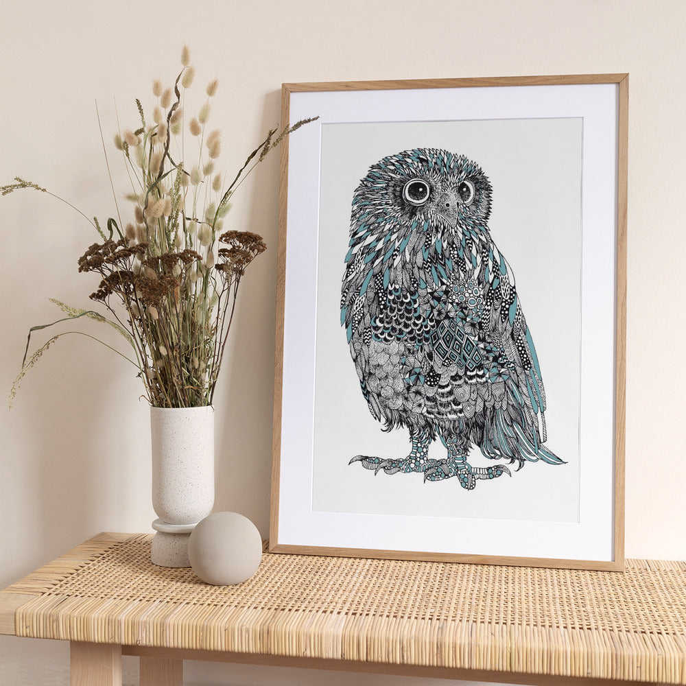Baby Owl - Art Print by Nicole Bustamante