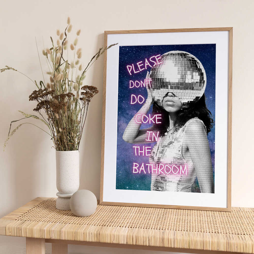 Mirror Head Party Scene - Art Print by Athene Fritsch