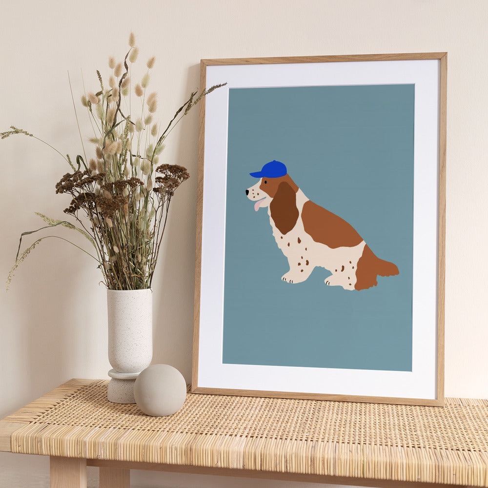 Cocker Spaniel with Cap - Art Print by Maren Gross