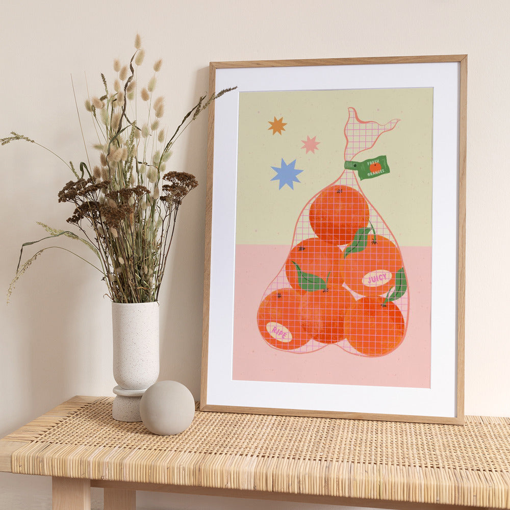 Fresh and Ripe Oranges - Art Print by Melissa Donne