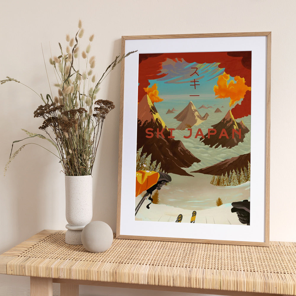 Ski Japan - Art Print by Mark Harrison