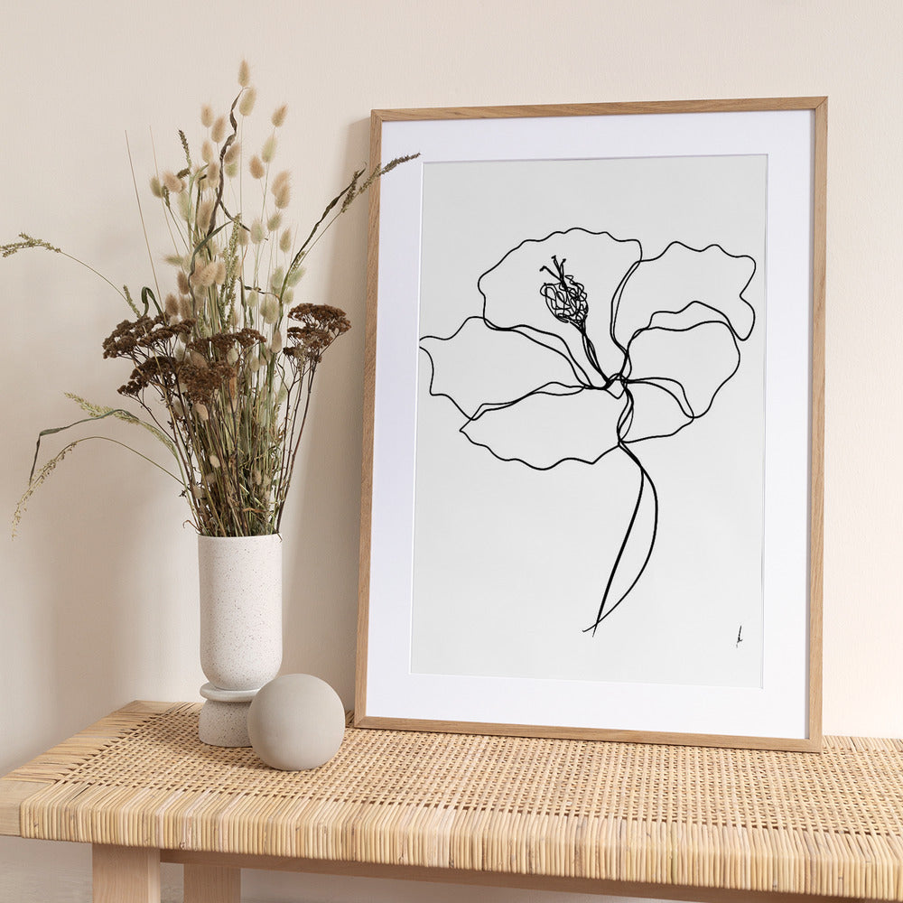 Line Blossom Essence - Art Print by Ankie Kooi