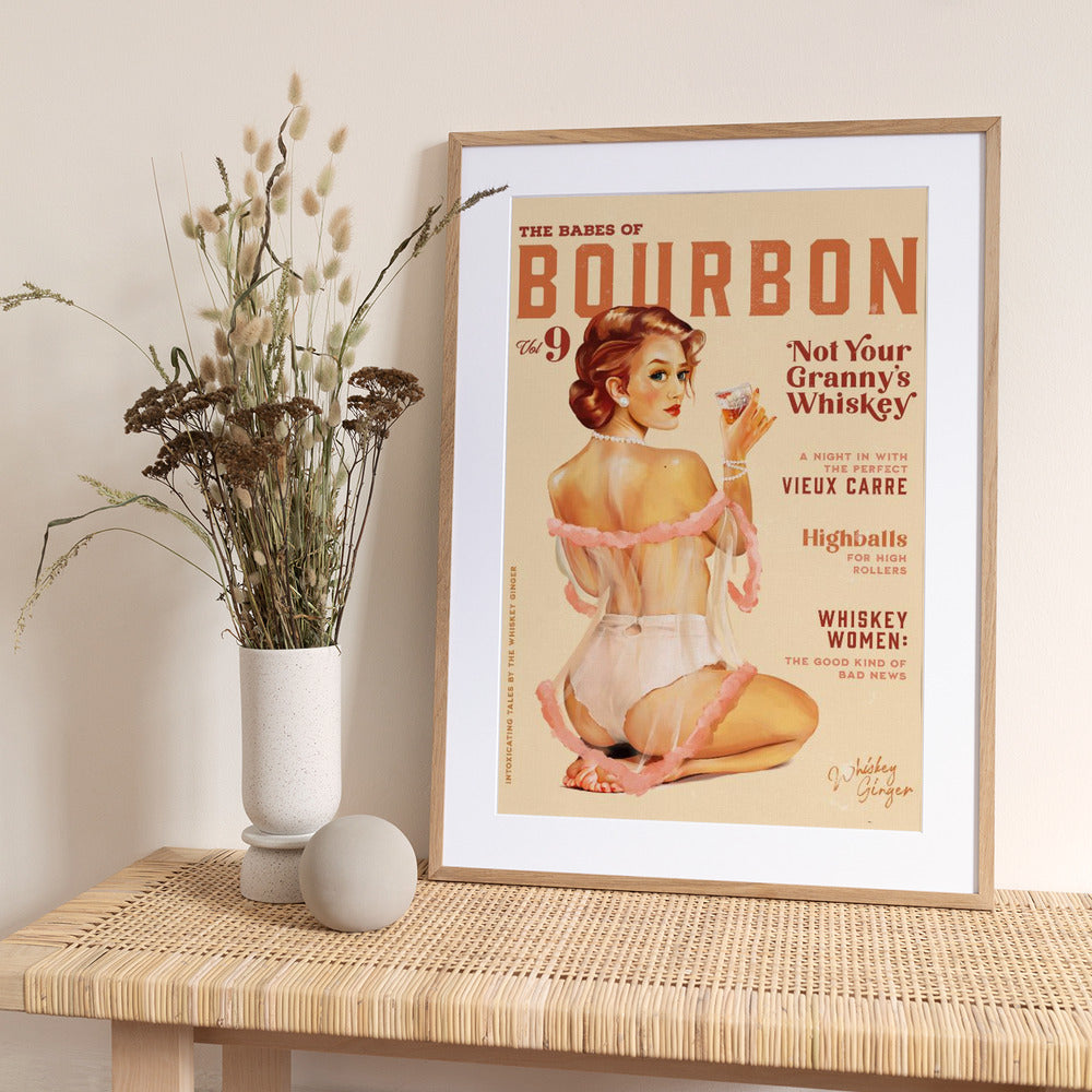 Babes of Bourbon Vol 9 Vintage Whiskey Pinup - Art Print by The Whiskey Ginger