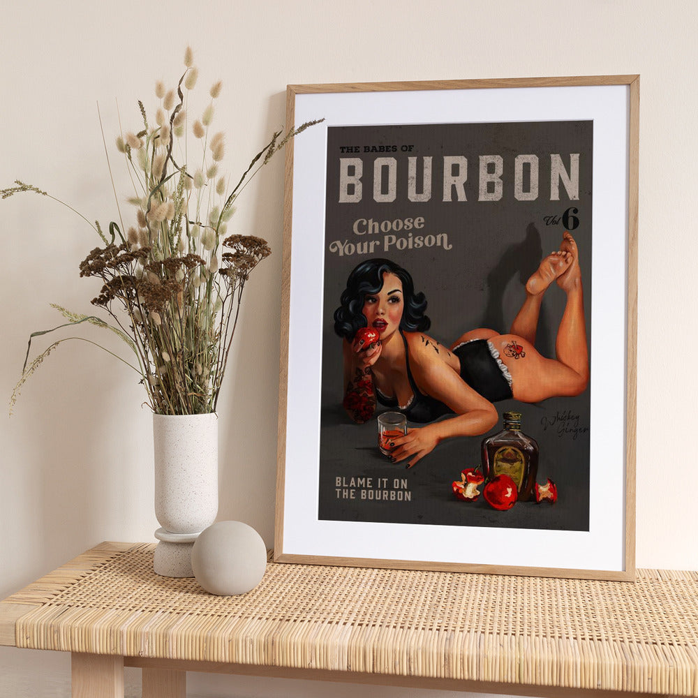 Babes of Bourbon Vol 6 Choose Your Poison Sexy Pinup - Art Print by The Whiskey Ginger