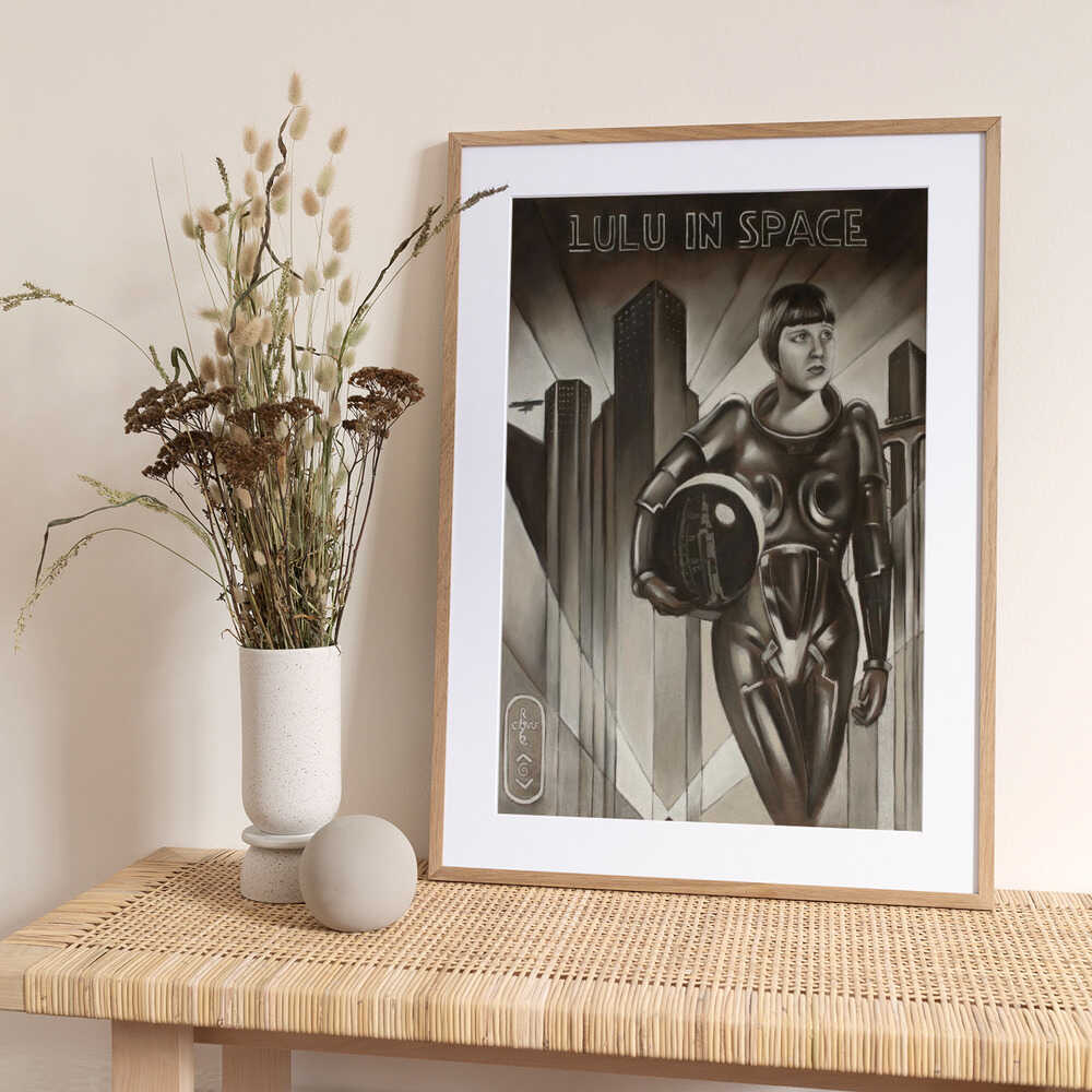 Art Deco City Astronaut - Art Print by Corné Akkers