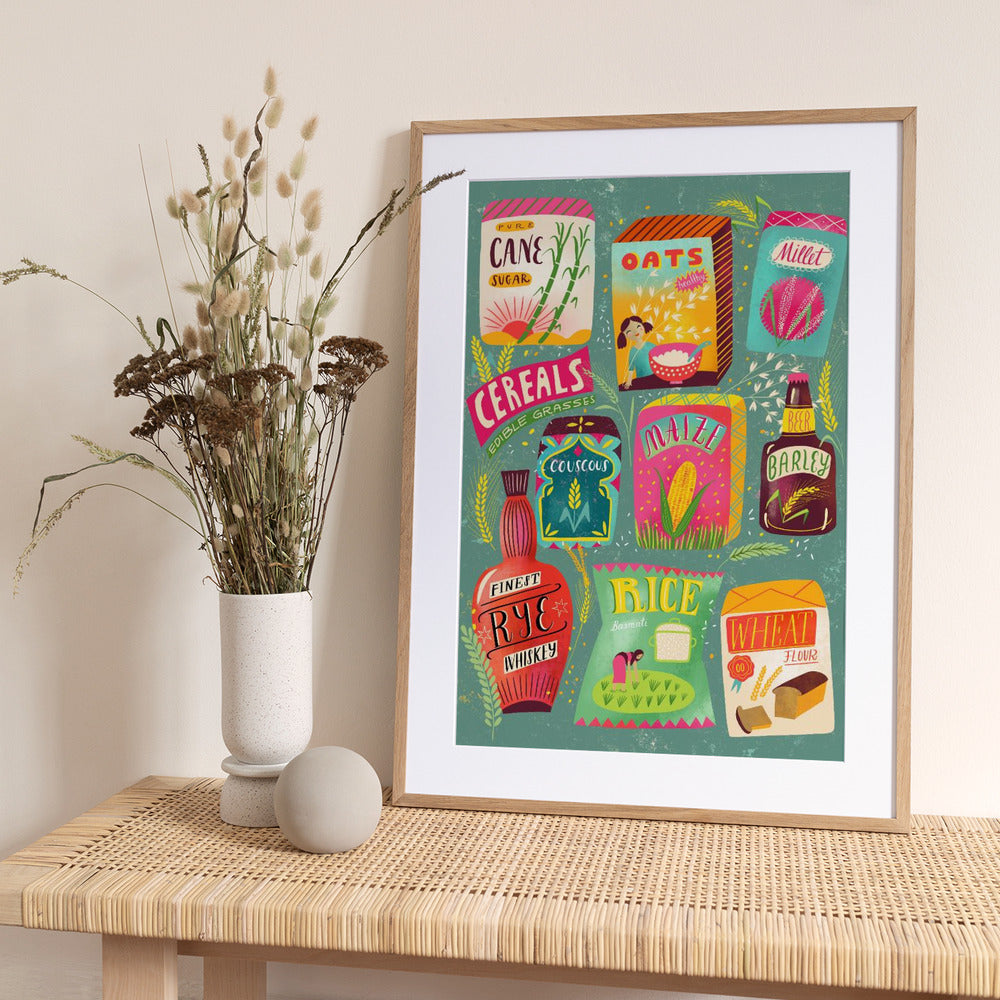 Colorful Cereal Chart - Art Print by uta krogmann